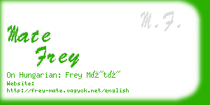 mate frey business card